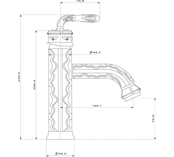 Смеситель MILACIO бронза коллекция Carletta MC.511.BR