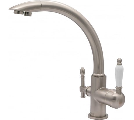 Смеситель MILACIO с подключением фильтра 2в1 сатин коллекция Castellon Ceramic MC.513.SN