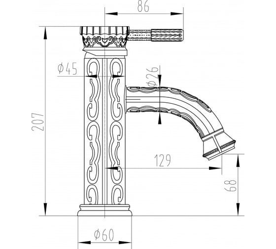 Смеситель MILACIO чёрная бронза коллекция Villena MC.504.BBR