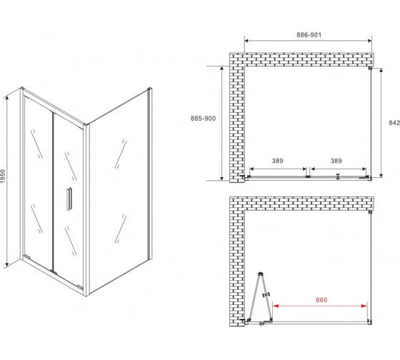 Душевой уголок ABBER Sonnenstrand AG07090-S90