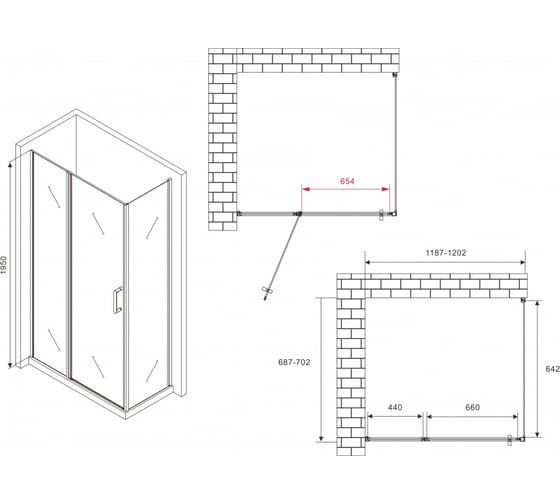 Душевой уголок ABBER Sonnenstrand AG04120BS-S70B
