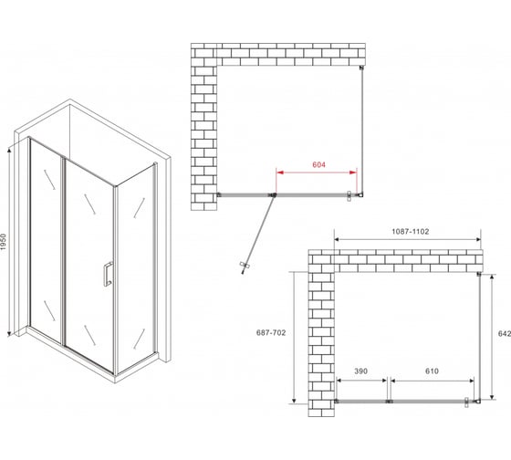 Душевой уголок ABBER Sonnenstrand AG04110BS-S70B