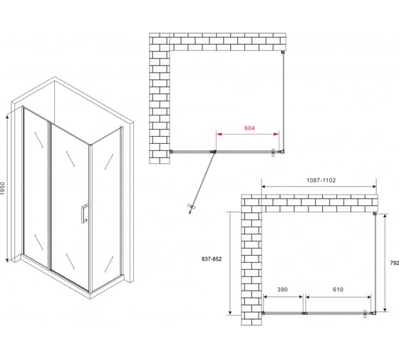 Душевой уголок ABBER Sonnenstrand AG04110S-S85