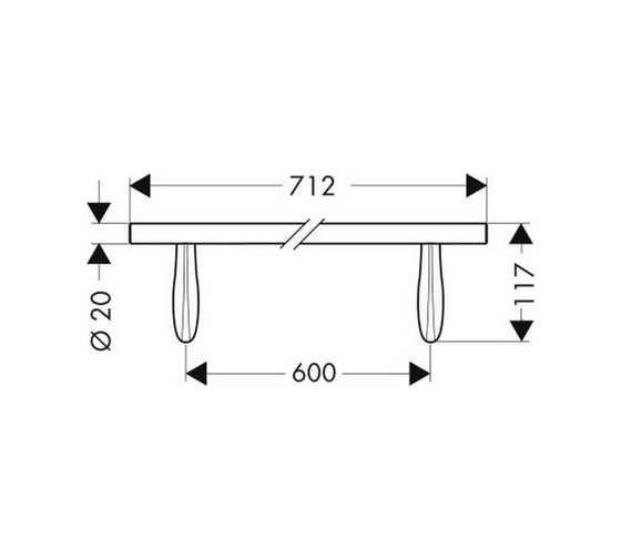 Полотенцедержатель AXOR 42260000 AX Massaud 00000007167
