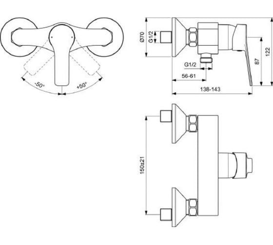 Смеситель для душа Ideal Standard Entella BC235AA