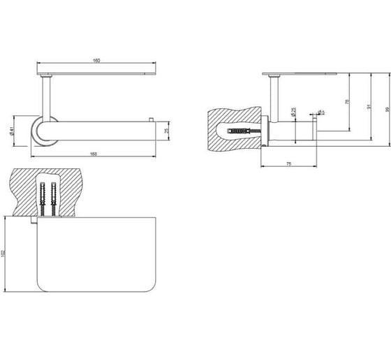 Держатель для туалетной бумаги GESSI 38855-031 00000070747