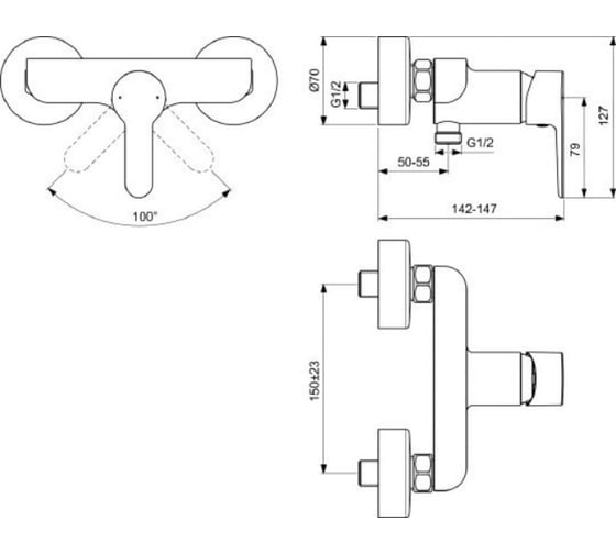 Смеситель для душа Ideal Standard Sesia BC207AA