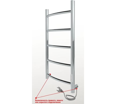 Электрический полотенцесушитель INDIGO Arc Lux б/п electro 70/30 таймер, скр.монтаж, унив.подкл.R/L, полиров. LCALE70-30Rt