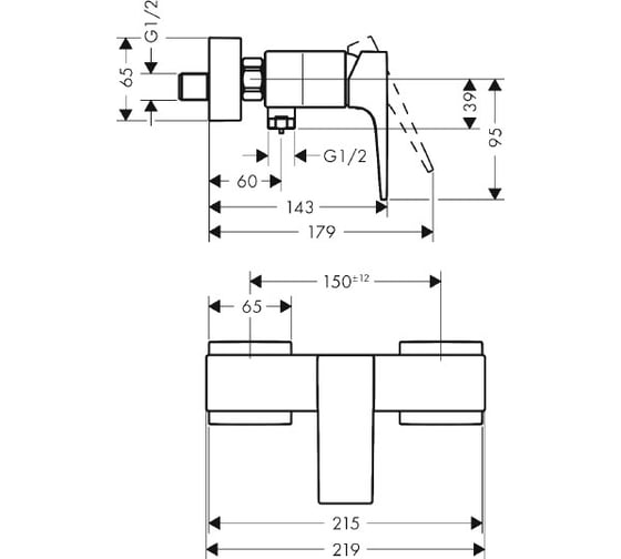 Смеситель для душа HANSGROHE HG Metropol 32560700 00000071273