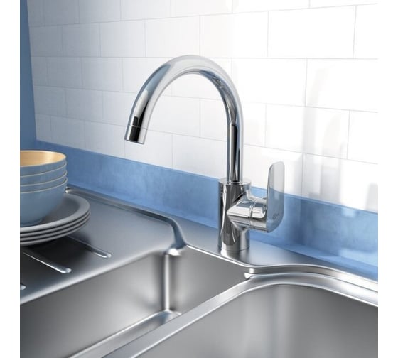 Смеситель для кухонной мойки Ideal Standard CERAFLEX ручка сбоку одноручный B1727AA