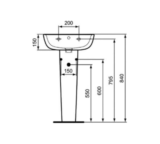 Пьедестал для раковины Ideal Standard Esedra T283901