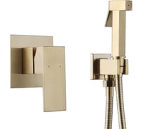 Смеситель с гигиеническим душем ABBER Daheim золото матовое AF8225G