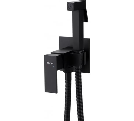 Смеситель с гигиеническим душем ABBER Daheim черный матовый AF8226B