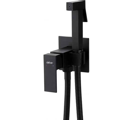 Смеситель с гигиеническим душем ABBER Daheim черный матовый AF8226B 1