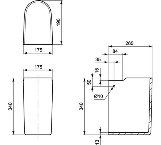 Полупьедестал Ideal Standard Connect Arc E797501