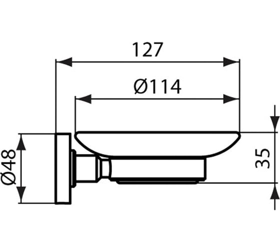 Мыльница Ideal Standard IOM матовое стекло A9122AA