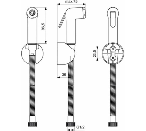 Гигиенический душ со смесителем Ideal Standard с внутренней частью B0040AA