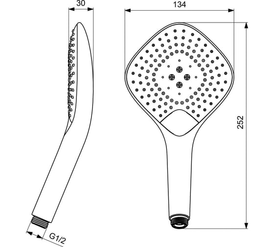 Лейка для душа Ideal Standard серия IDEALRAIN JET DIAMOND XL3 B1760AA