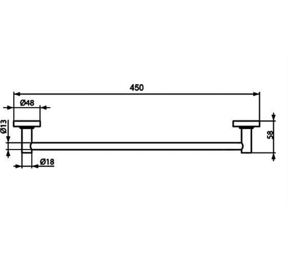 Полотенцедержатель Ideal Standard IOM 45 см A9117AA