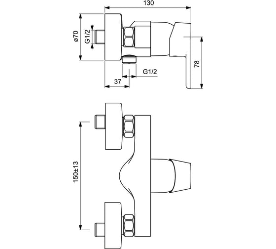 Смеситель для душа Ideal Standard Vito B0411AA