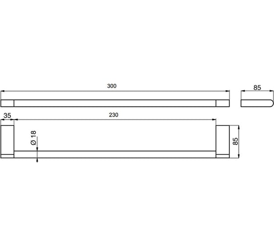 Полотенцедержатель Ideal Standard Connect 30 см N1385AA