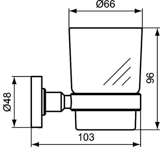 Стакан Ideal Standard IOM матовое стекло A9120AA