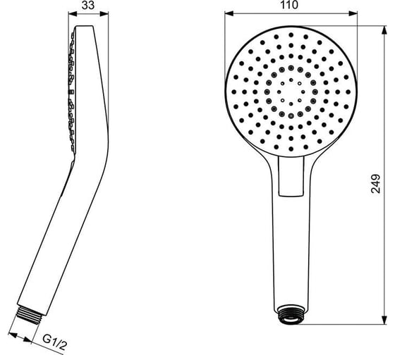 Лейка для душа Ideal Standard серия IDEALRAIN EVO ROUND L3 B2231AA