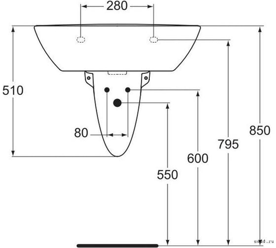 Полупьедестал Ideal Standard Oceane W306101