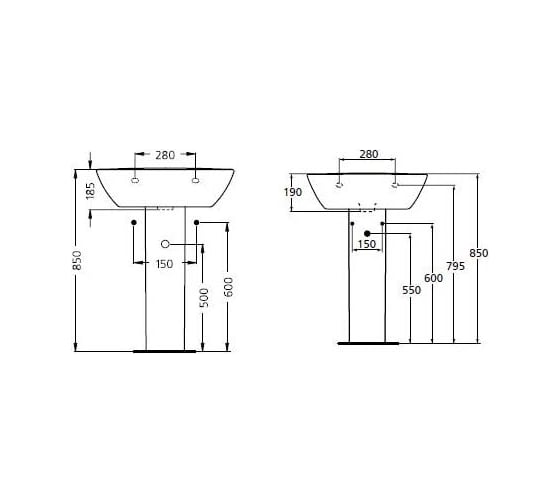 Пьедестал для раковины Ideal Standard Oceane W306201