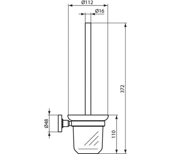 Ершик Ideal Standard IOM матовое стекло A9119AA