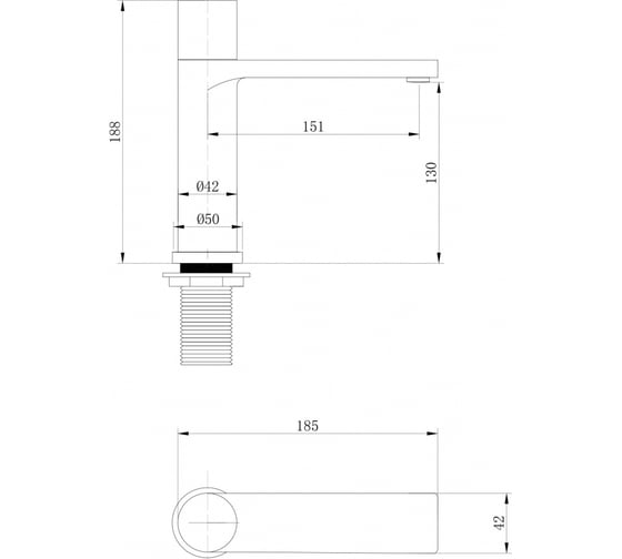 Смеситель для раковины ABBER Rund хром AF8710