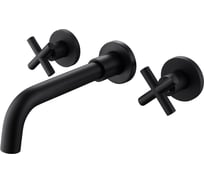 Смеситель скрытого монтажа для раковины ABBER Kreis черный матовый AF81121B