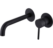 Смеситель скрытого монтажа для раковины ABBER Kreis черный матовый AF8112B