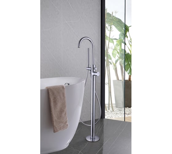 Напольный смеситель для ванны ABBER Wasser Kreis хром AF8115