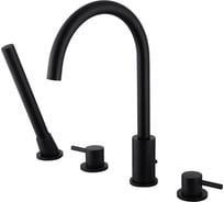 Смеситель на борт ванны ABBER Wasser Kreis черный матовый AF8113B