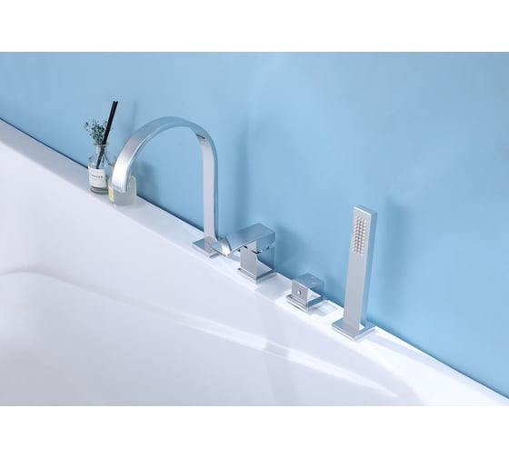 Смеситель на борт ванны ABBER Wasserfall хром AF8613