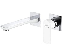 Смеситель скрытого монтажа для раковины ABBER Insel белый-хром AF8082W