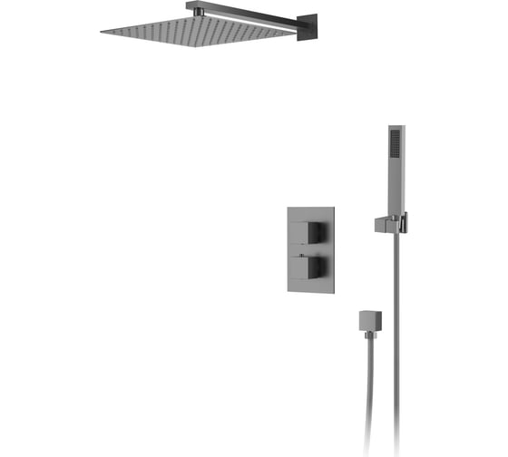 Встраиваемая термостатическая душевая система для душа D&K Bayern.Liszt серый графит DA2515706A04 1