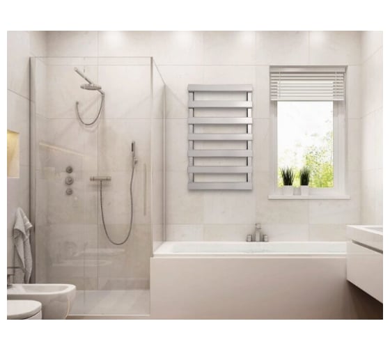 Электрический полотенцесушитель LUXRAD SCALA NEW 1230*500 см, серый, с терморегулятором SELMO SMART хром  065478