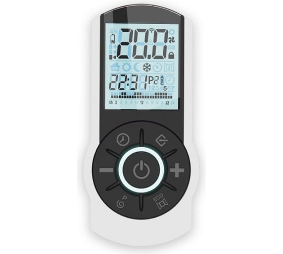 Электрический полотенцесушитель LUXRAD REGULAR G Plus 1200х530, белый, с терморегулятором SELMO SMART Program справа 064181