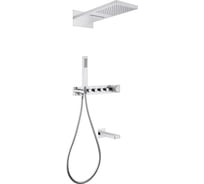 Душевая система скрытого монтажа ABBER Rund с изливом, термостат, хром AF8753