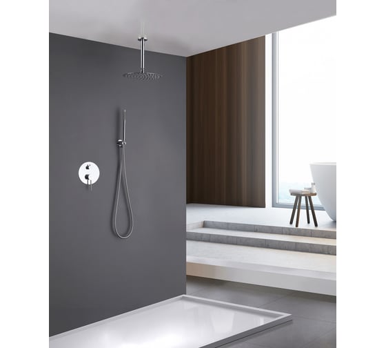 Душевая система скрытого монтажа ABBER Emotion без излива, хром AF8821