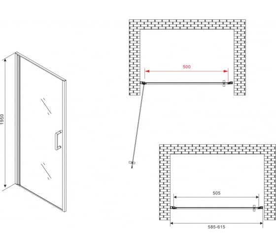 Душевая дверь ABBER Sonnenstrand AG04060