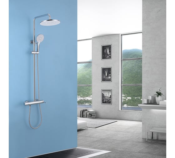 Душевая стойка ABBER Emotion с изливом, хром AF8816