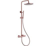 Душевая стойка ABBER Wasser Kreis с термостатом без излива, розовое золото AF8160RG