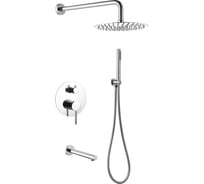 Душевая система скрытого монтажа ABBER Emotion с изливом, хром AF8817