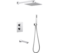 Душевая система скрытого монтажа ABBER Weiss Insel с изливом, термостат, хром AF8050