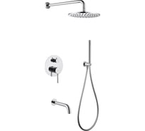 Душевая система скрытого монтажа ABBER Wasser Kreis с изливом, хром AF8117