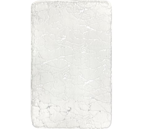 Коврик для ванной Fora MARBLE 50x80 см, белый с серебром FOR-HAP-50-80-MBW