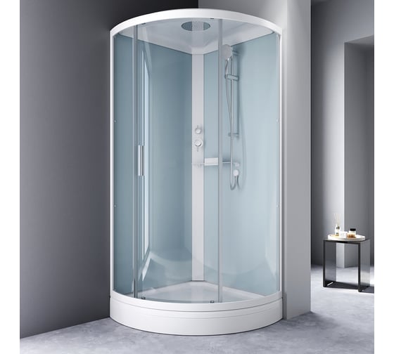 Душевая кабина AM.PM X-Joy 90x90, 1/4 круга, профиль белый, стекло прозрачное W88C-401-090WT